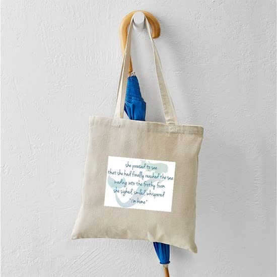 Mermaid Watercolor Tote Bag - Natural Canvas Reusable Shopping Bag for Beach, Grocery & Everyday Use | Eco-Friendly Cotton Tote