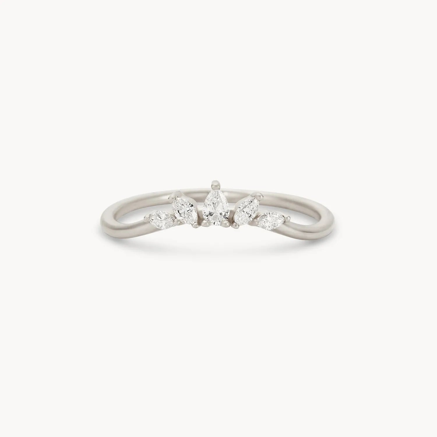14K White Gold Illumina Band with White Diamonds - Elegant Wedding, Engagement, and Anniversary Ring for Women