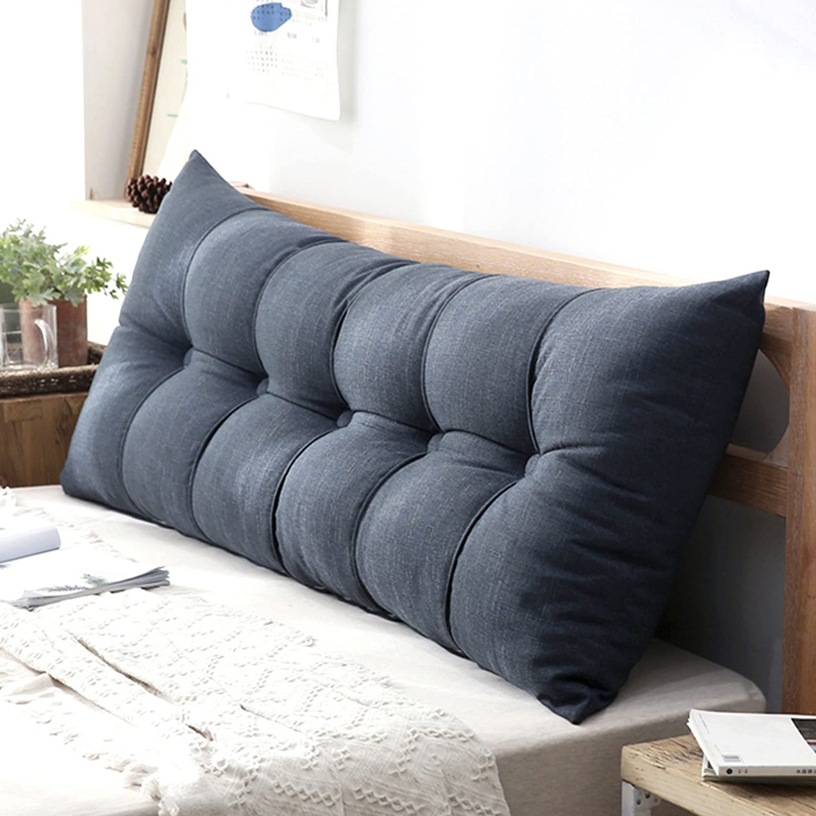 Large Rectangular Headboard Pillow for Bed - Reading & Lumbar Support Cushion with Removable Cover | Perfect for Day Beds, Bunk Beds, Sofas & Home Decor