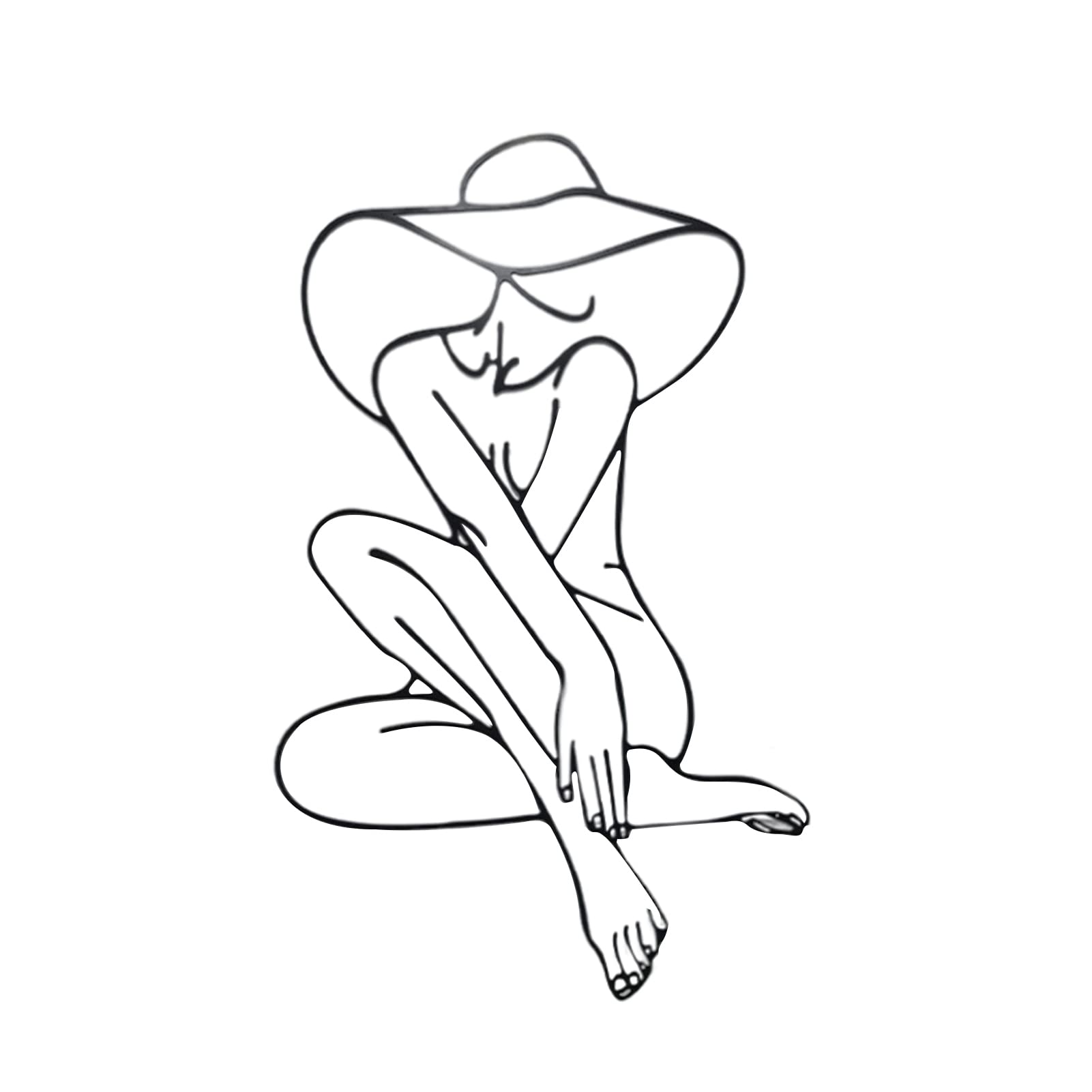 Minimalist Metal Female Wall Art - Abstract Single Line Woman Sculpture for Home Decor | Elegant Wire Wall Hanging for Living Room, Bedroom & Office