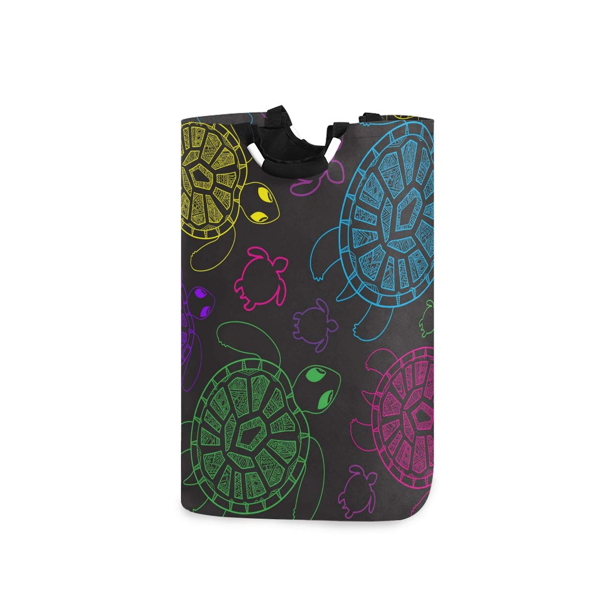 RunningBear Collapsible Laundry Hamper with Watercolor Sea Turtle Design - Large Capacity Clothes Basket for Bathroom, Bedroom & Dorm Organization | Perfect for Laundry Storage, Clothes Sorting & Home Decor