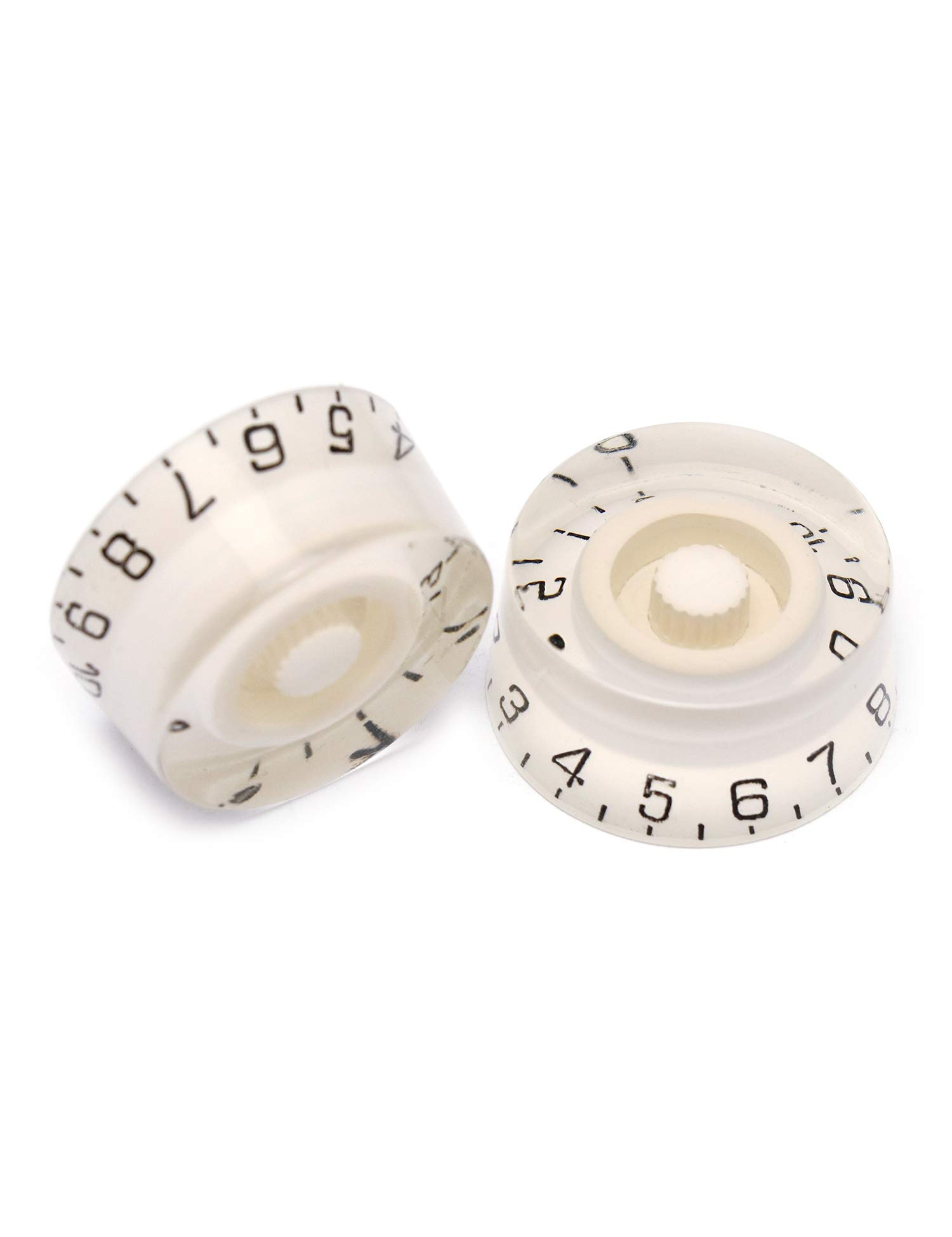 Premium Electric Guitar Control Knobs Set - 4Pcs White Speed Volume Tone Top Hat Knobs for Les Paul LP Style Replacement | Perfect for DIY Guitar Upgrades & Professional Repairs