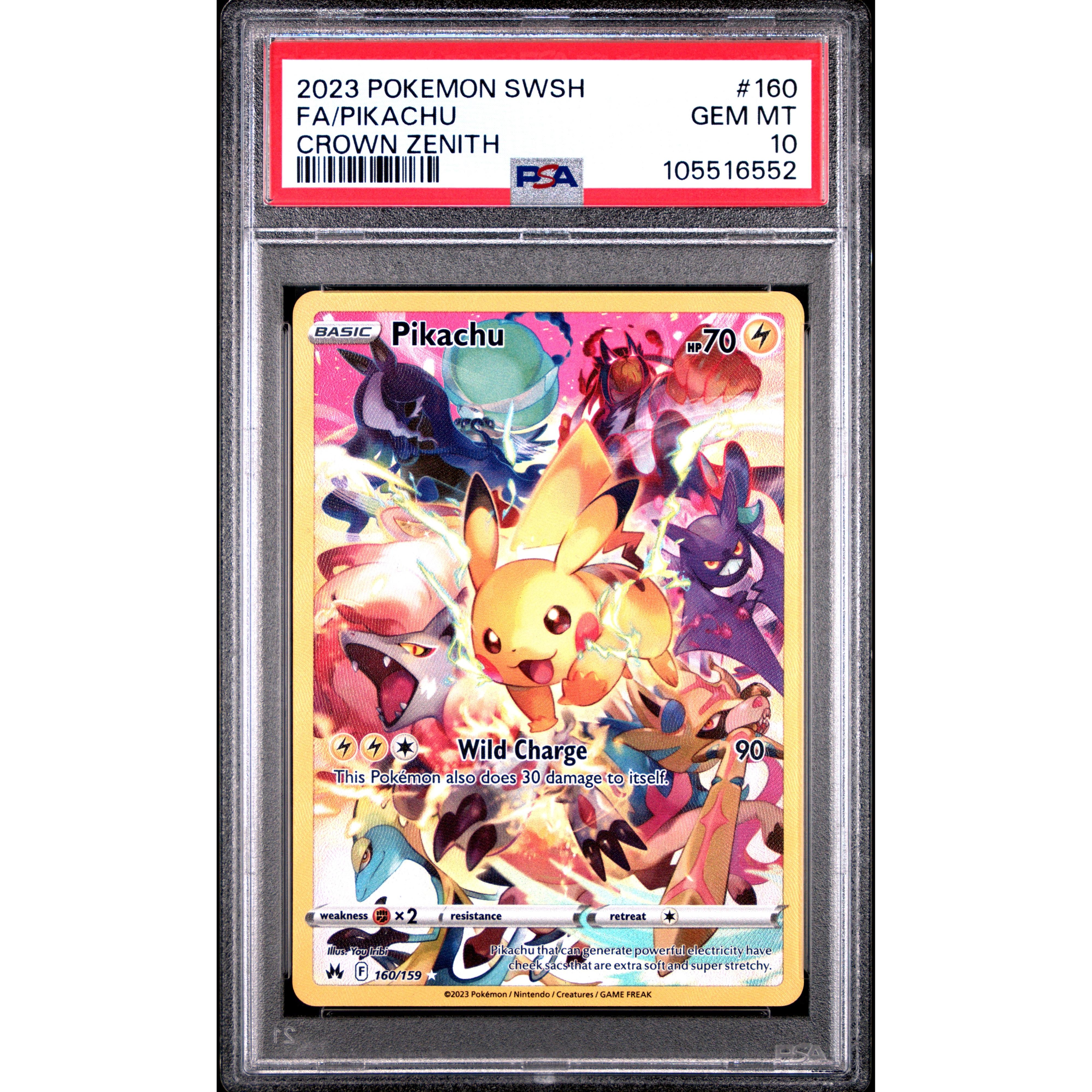 2023 Pokemon Crown Zenith Pikachu 160/159 PSA 10 Gem Mint Trading Card - Perfect for Collectors, Investors & Pokemon Battles
