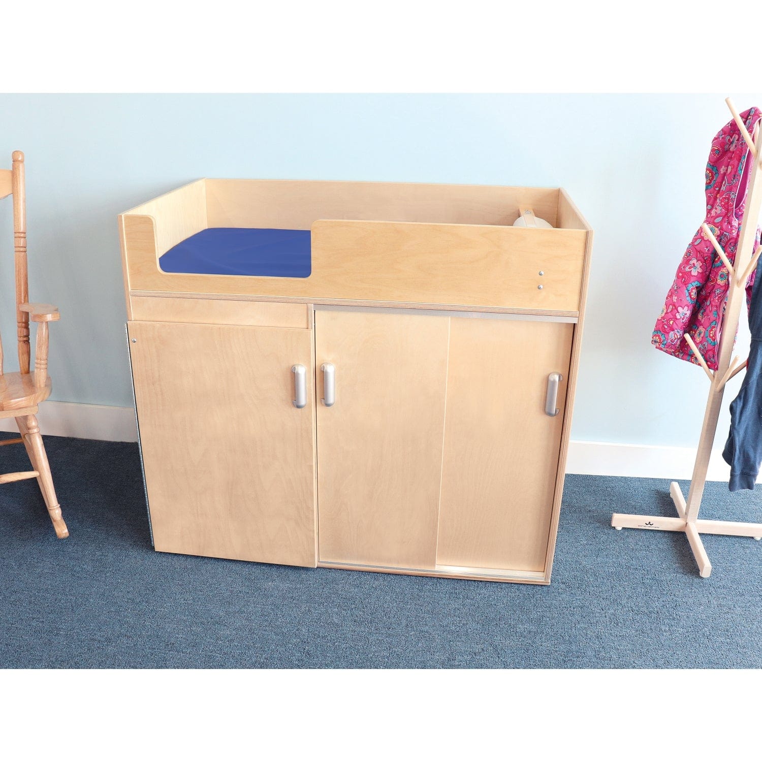 Whitney Brothers Toddler Changing Cabinet - Safe & Sturdy Nursery Furniture for Diaper Changes - Perfect for Daycares, Nurseries, and Home Use