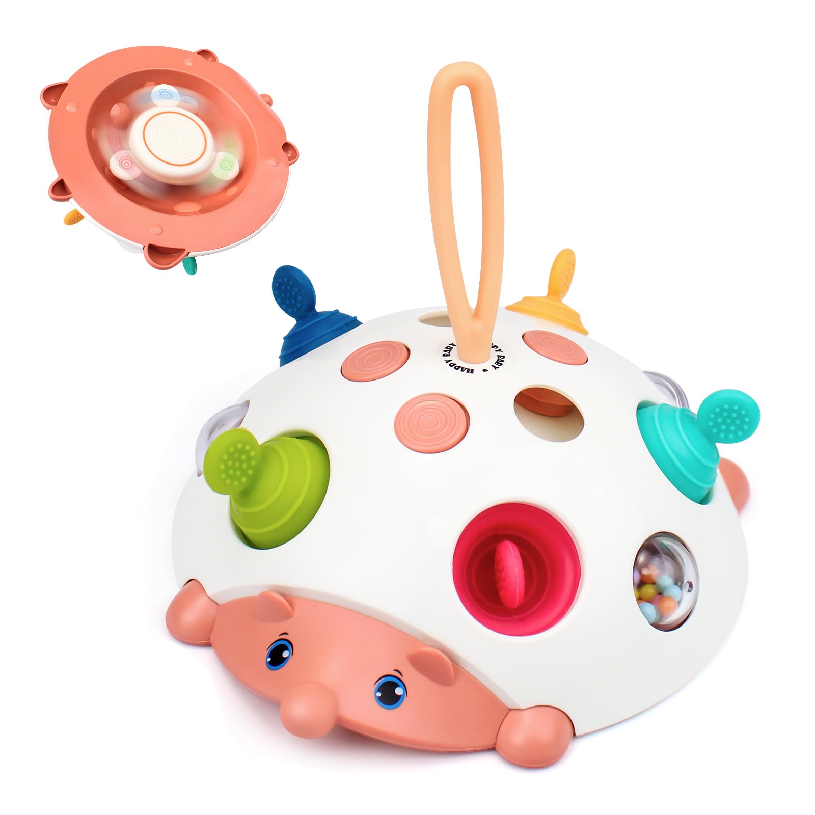 Montessori Baby Toys for 6-18 Months - Sensory Learning Toys for Toddlers 1-3 Years - Spinning Activity Toy for High Chair, Car Seat & Stroller - Travel & Birthday Gift for 1 Year Old Boys & Girls - Perfect for Early Childhood Development & On-the-Go Playtime