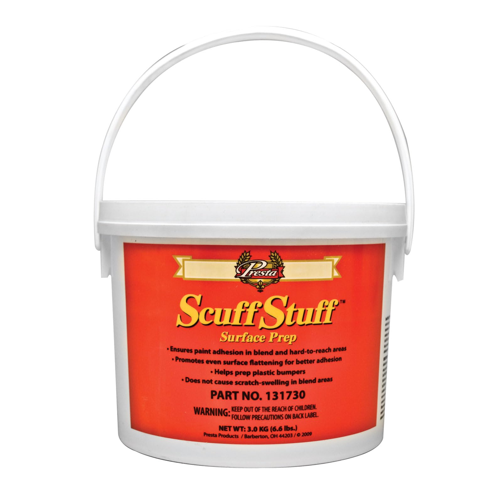 Presta PST-131730 Scuff Stuff Surface Prep - 6.6 Lb. Tub | Professional-Grade Abrasive Compound for Auto Body Repair & Marine Surface Preparation | Perfect for Sanding, Polishing & Restoring Vehicle Surfaces