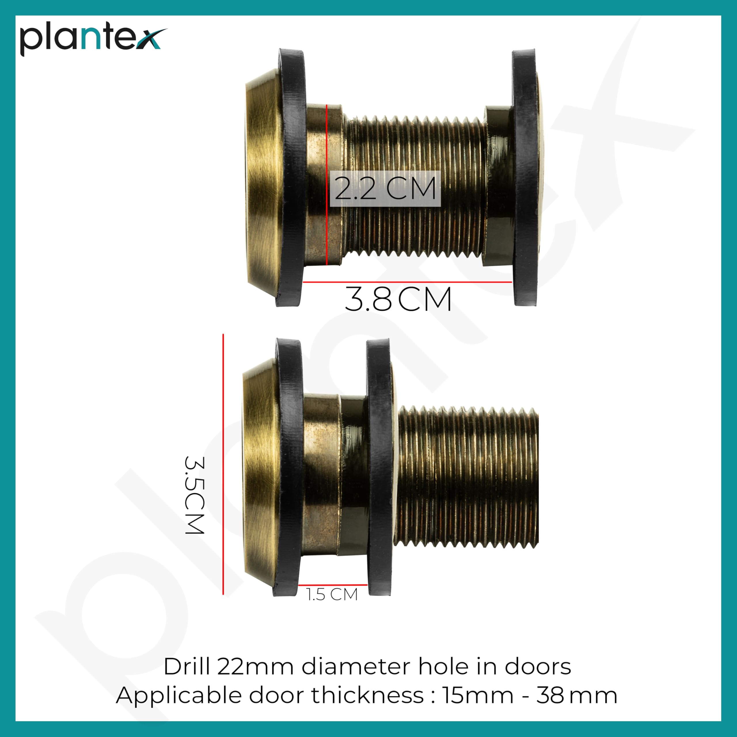 Plantex Antique Door Viewer - Peephole for Main Door, Home, Office & Hotel Security - Enhance Safety with Wide-Angle Viewing for Apartments & Entry Doors