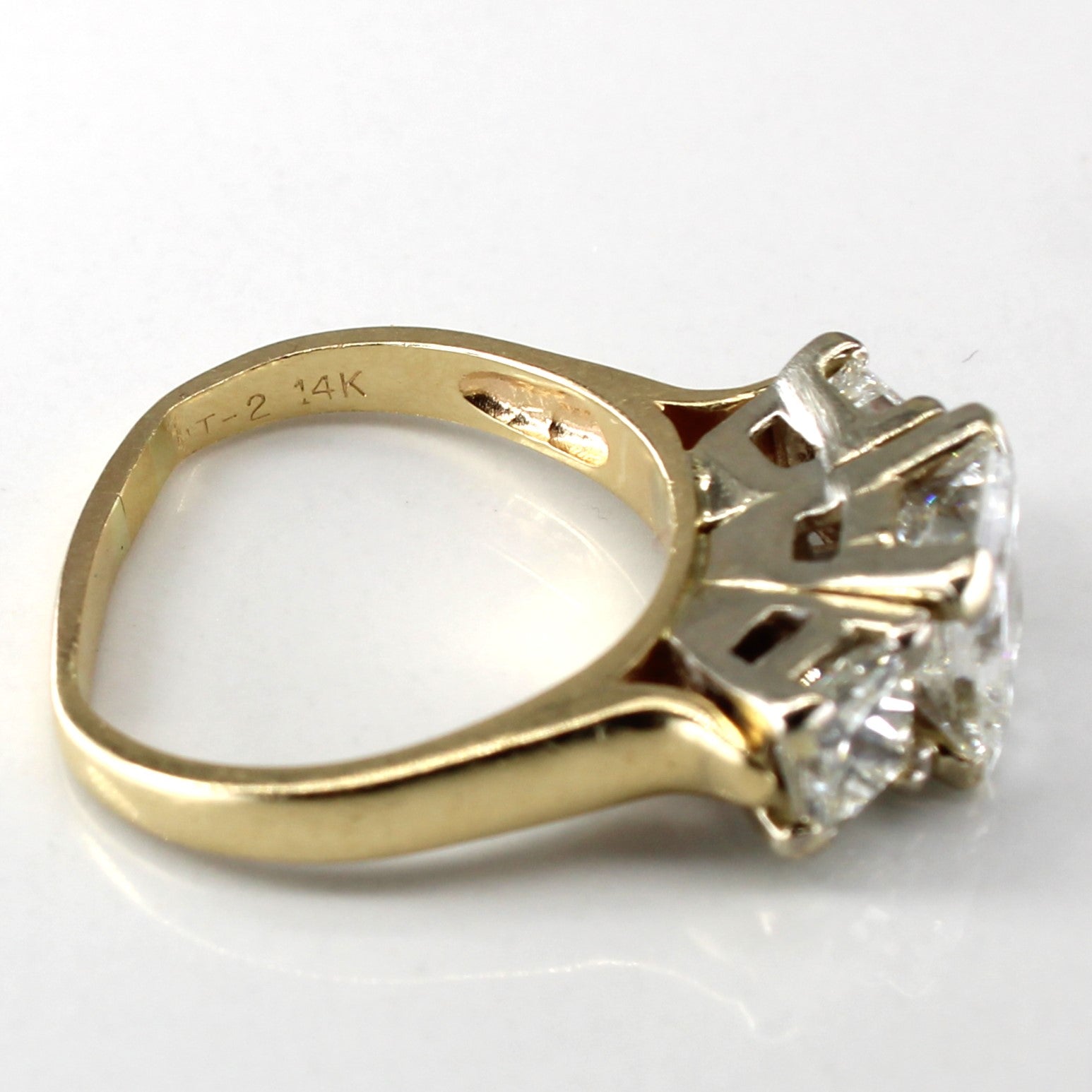 2.51ctw Three Stone Princess Cut Diamond Engagement Ring - VS2 H/I Clarity, Size 5.25 - Perfect for Proposals, Anniversaries & Romantic Occasions