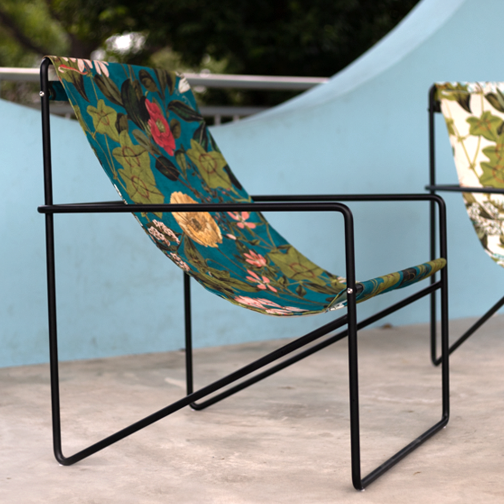 Coastal Designer Lounge Chair Kingfisher - Modern Wicker Patio Furniture for Outdoor Relaxation, Beach House Decor & Poolside Lounging