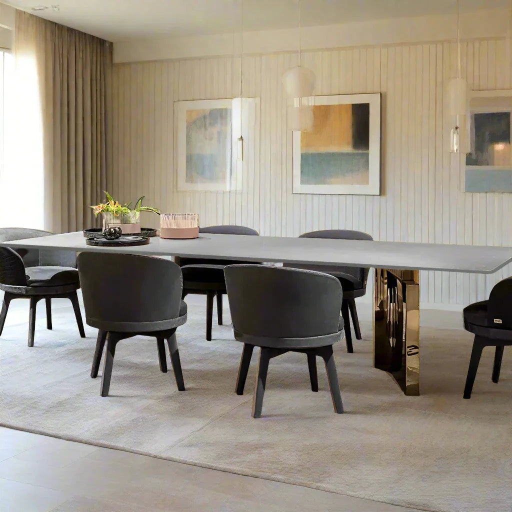Elegant Luxury Dining Table - Modern Solid Wood Kitchen Table for 6 - Perfect for Family Dinners & Entertaining Guests