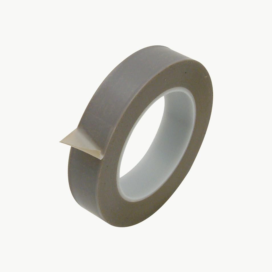 JVCC Skived PTFE Film Tape 1 in x 36 yds - 5 Mil High Temperature Resistant Adhesive Tape (Grey) for Electrical Insulation, Pipe Thread Sealing & Industrial Applications