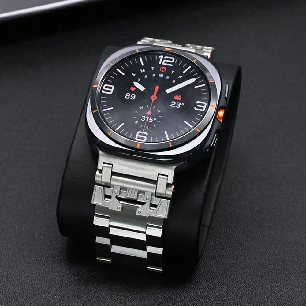 Premium Metal Bracelet for Samsung Galaxy Watch Ultra - Stainless Steel Band with Adjustable Clasp - Perfect for Workouts, Business & Everyday Wear