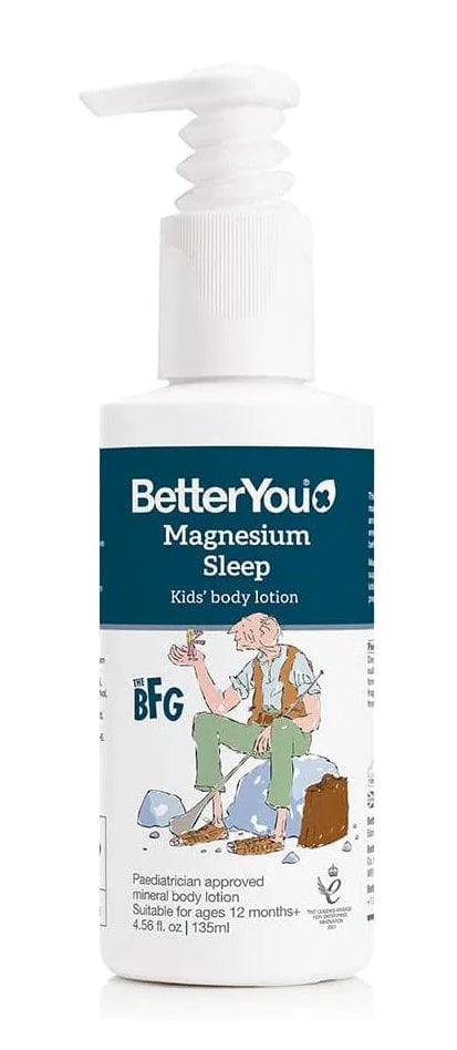 BetterYou Magnesium Sleep Mineral Lotion Junior 135ml - Natural Sleep Aid for Kids, Calming Bedtime Lotion with Magnesium for Relaxation & Better Sleep | Perfect for Nighttime Routine & Stress Relief