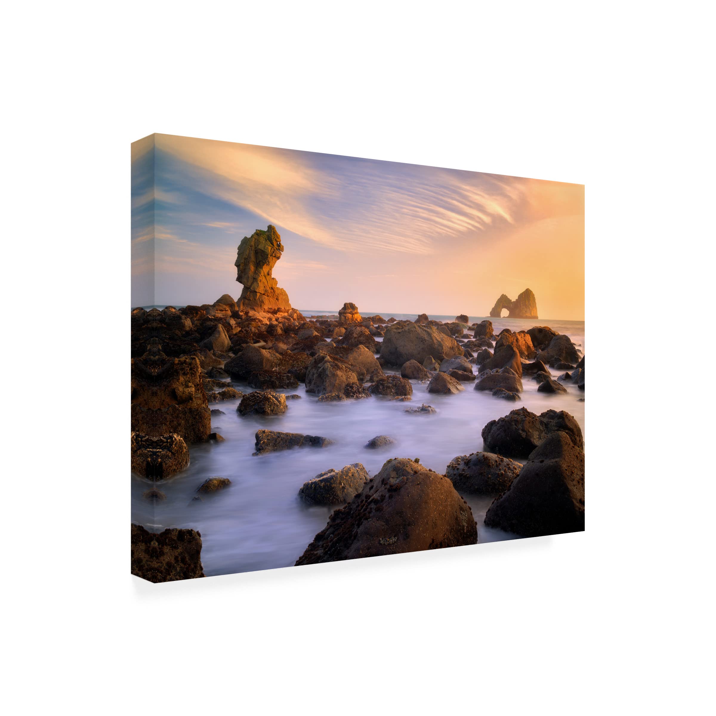 Rocky Coastline 5 Canvas Wall Art by Dennis Frates - Stunning Ocean Landscape Painting for Living Room, Bedroom & Office Decor