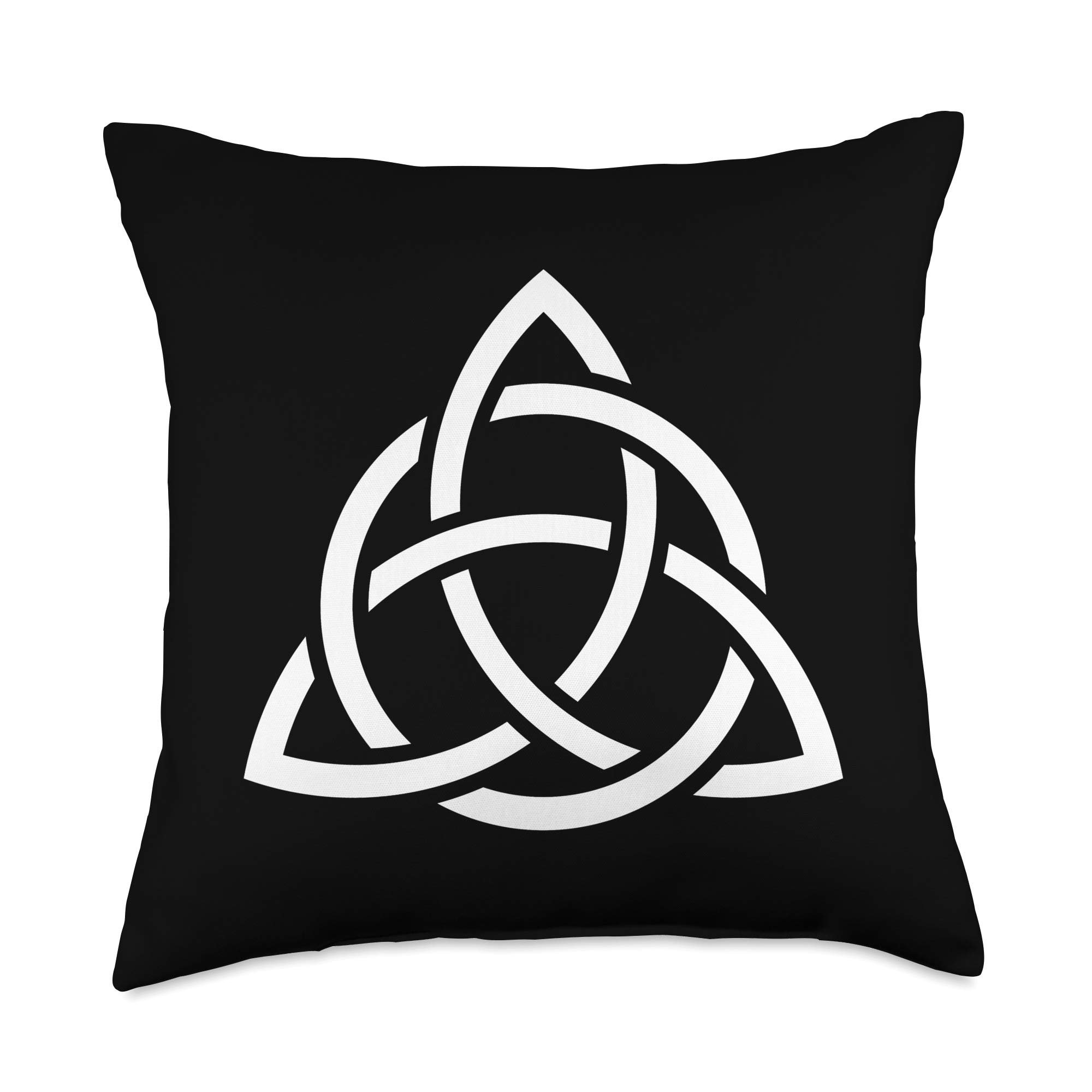 Celtic Triquetra Symbol Throw Pillow - Irish Knot Home Decor Gift for St. Patrick's Day, Housewarming, or Living Room Accent