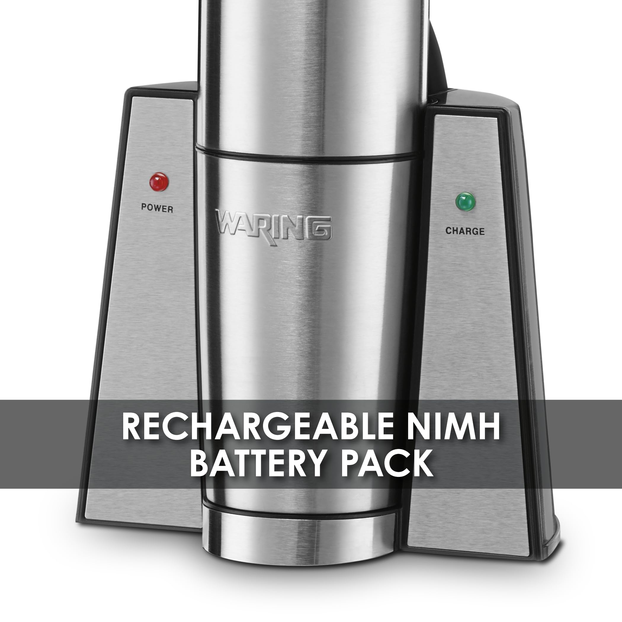 Waring Commercial WWO120 Portable Electric Wine Bottle Opener with Recharging Station - Silver | Cordless Automatic Corkscrew for Red & White Wines | Perfect for Restaurants, Bars, Parties & Home Use