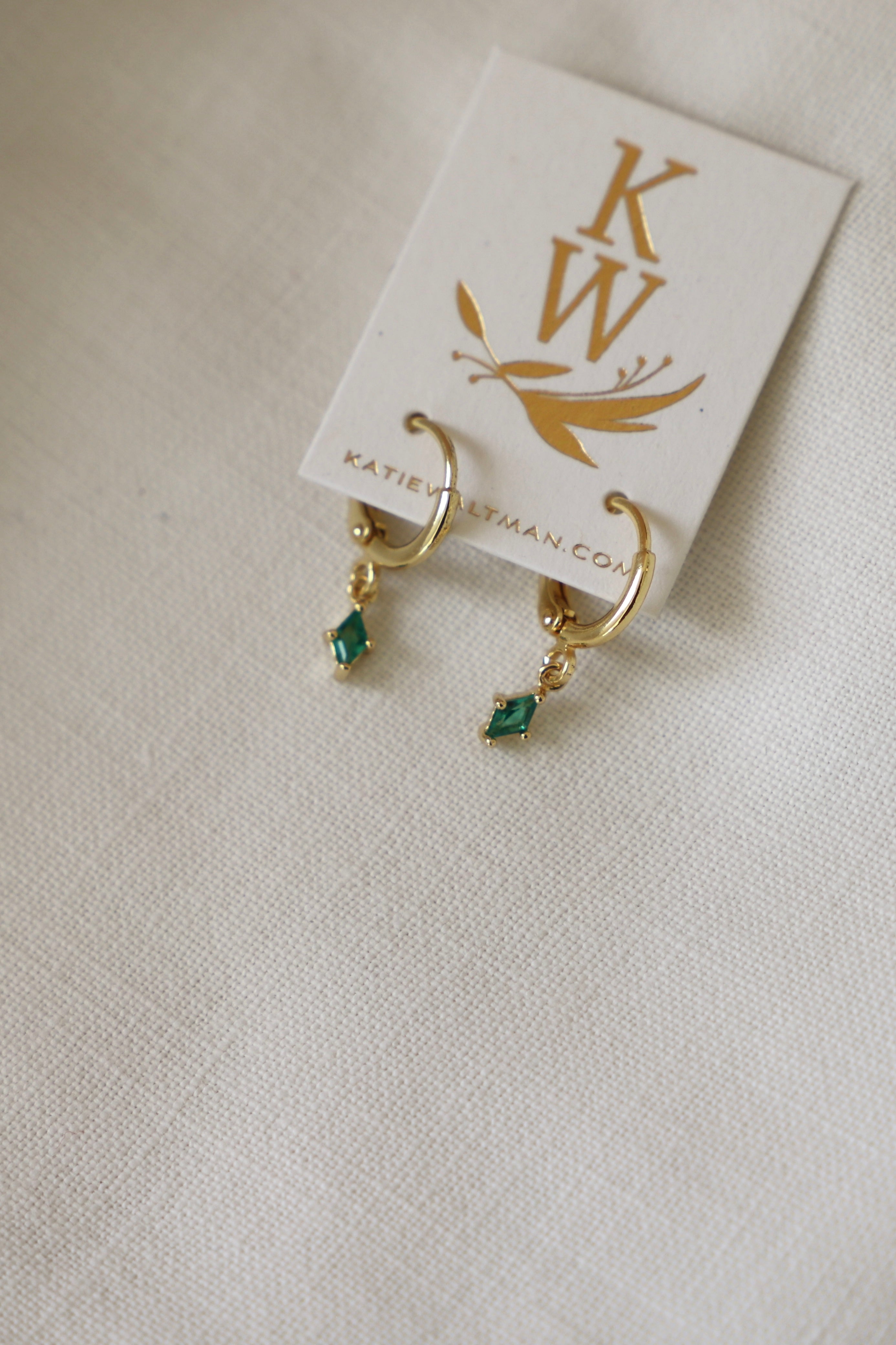 Diamond Birthstone Huggie Earrings - Elegant & Dainty Hoop Earrings for Women - Perfect Gift for Birthdays, Anniversaries & Special Occasions
