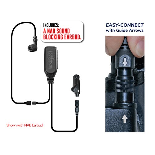 Professional Hawk M1 Tubeless Lapel Microphone for Harris M/A Com XG/XL - Wireless Clip-on Mic for Clear Audio in Interviews, Presentations & Live Streaming