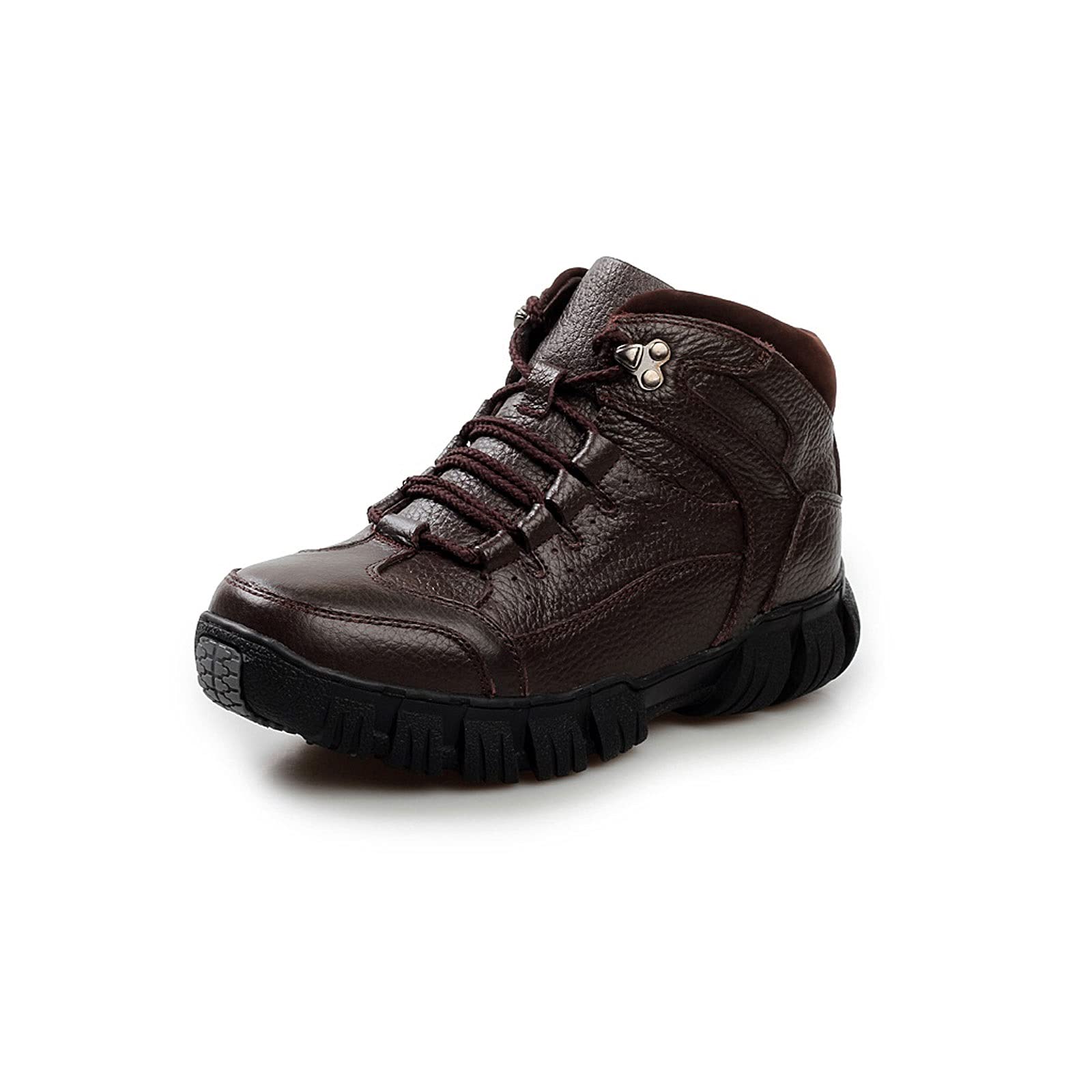 GyLazhuzizMX Men's Winter Boots - Soft Leather Casual Sneakers, Comfortable Snow & Ankle Boots for Men (Brown, Size 7) - Perfect for Outdoor Activities, Hiking & Cold Weather Fashion