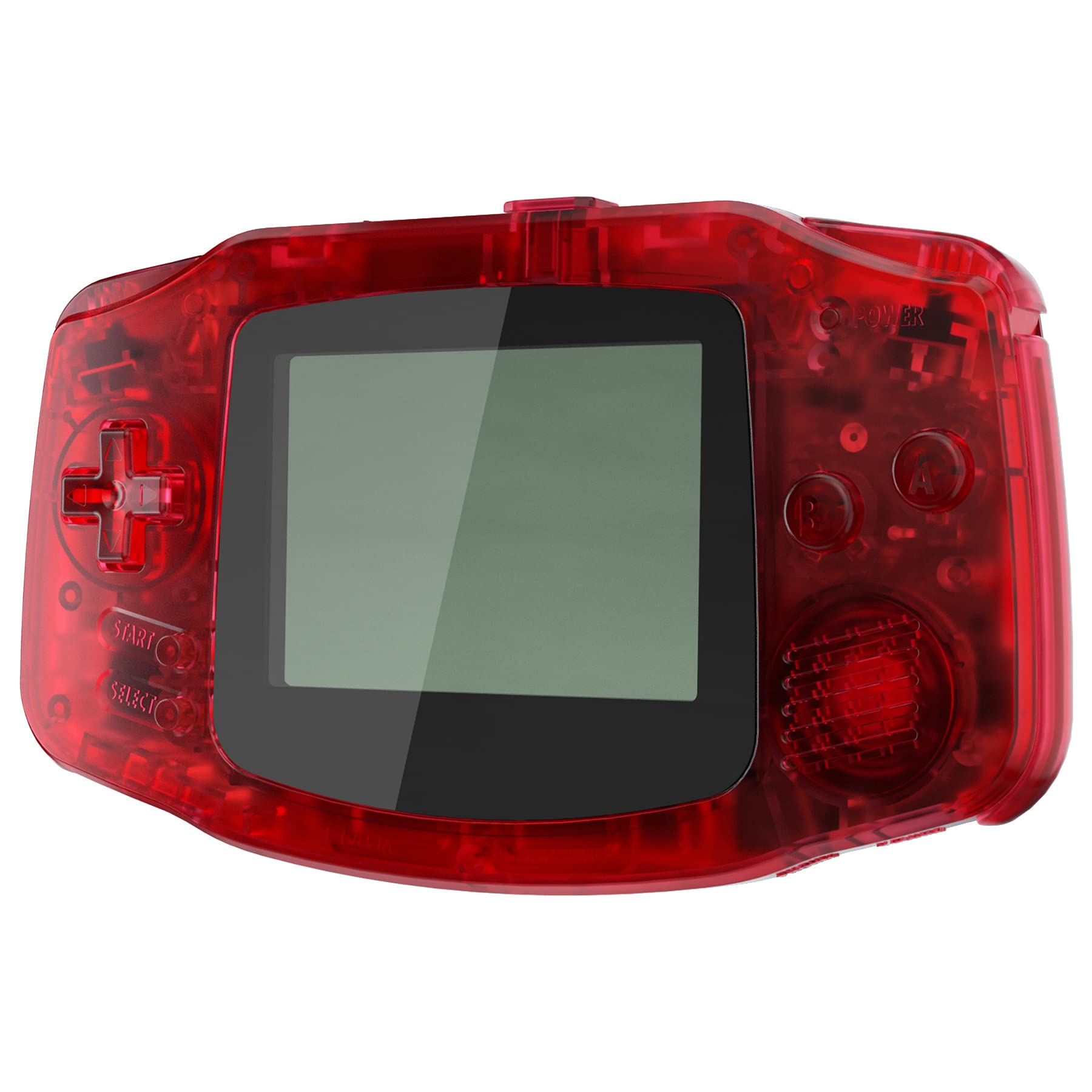 eXtremeRate Clear Red Replacement Shell Full Housing Cover with Buttons for Gameboy Advance GBA - Compatible with IPS & Standard LCD Screens - DIY Gaming Console Mod Kit - Perfect for Retro Gaming Enthusiasts & Collectors (Console & IPS Screen Not Included)