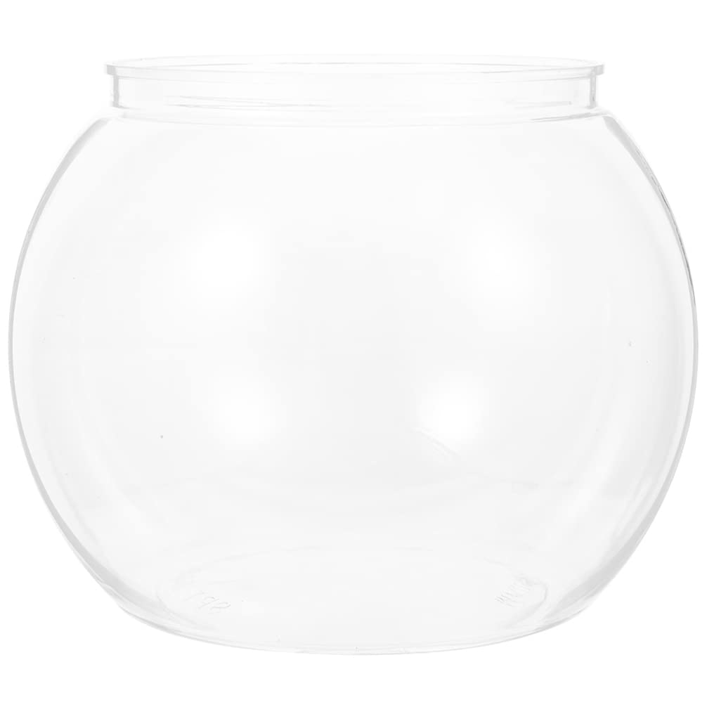 Small Plastic Fish Bowl Vase - Round Aquarium Tank, Bubble Bowl Terrarium for Plants & Flowers | Perfect for Candy Display, Drink Bowls, Carnival Prizes, Party Centerpieces & Home Decor