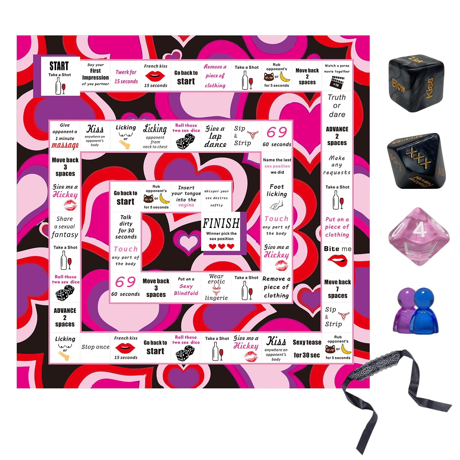 Romantic Couples Board Game for Date Night - Fun & Sexy Dice Game for 2 Players | Enhance Intimacy & Spice Up Your Relationship | Perfect for Anniversaries, Valentine's Day & Romantic Evenings