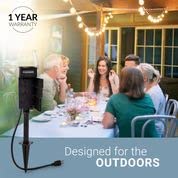 BLACK+DECKER Outdoor Waterproof Garden Timer Stake with 6 Grounded Outlets - 30-Minute Interval Timer for Lights & Power Tools - Heavy Duty Outdoor Power Stake with Overload Protection - Perfect for Landscape Lighting, Holiday Decorations & Irrigation Systems