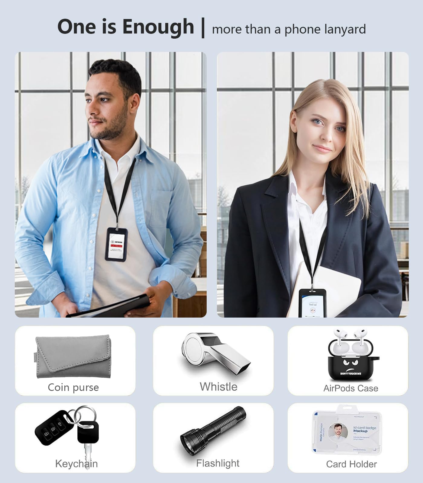 Universal Phone Lanyard for iPhone - Anti-Theft Hands-Free Crossbody Strap (2 Pack) for Travel & Shopping