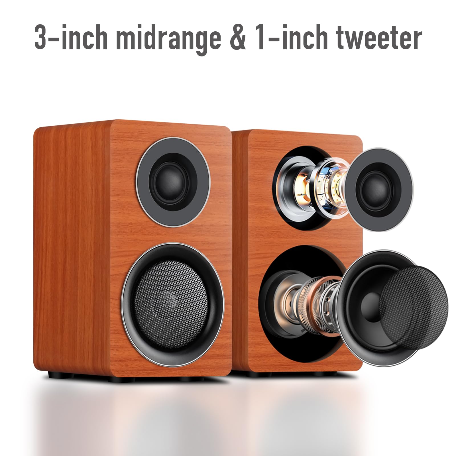 Premium Computer Gaming Speaker System with Subwoofer - PC Desktop Monitor Surround Sound, Dual Satellite Speakers with Midrange & Treble, Full Range Audio Coverage - Optical/Coaxial/3.5mm to RCA/Wireless Connectivity - Perfect for Gaming, Movies & Music Streaming