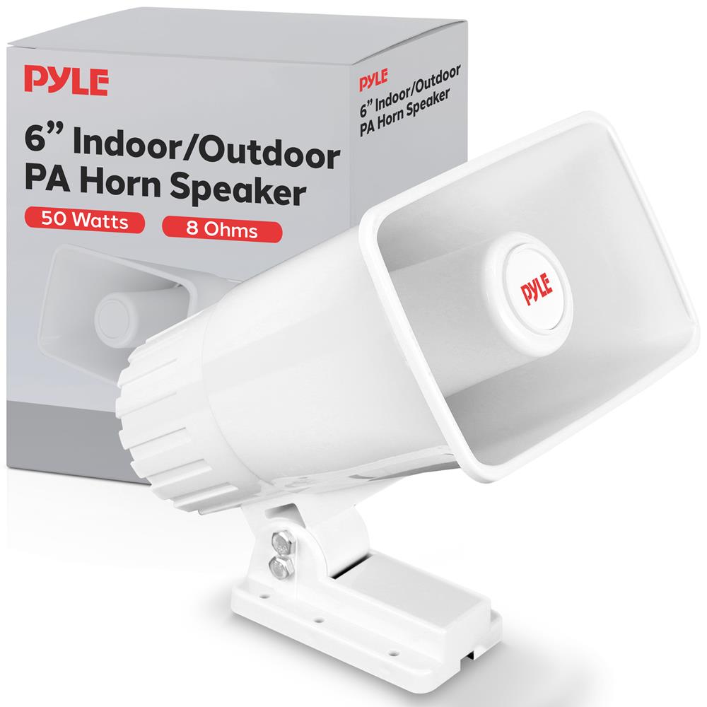 Portable PA Horn Speaker - 120dB Loud Megaphone with Siren & Microphone for Outdoor Events, Sports Games, and Emergency Alerts