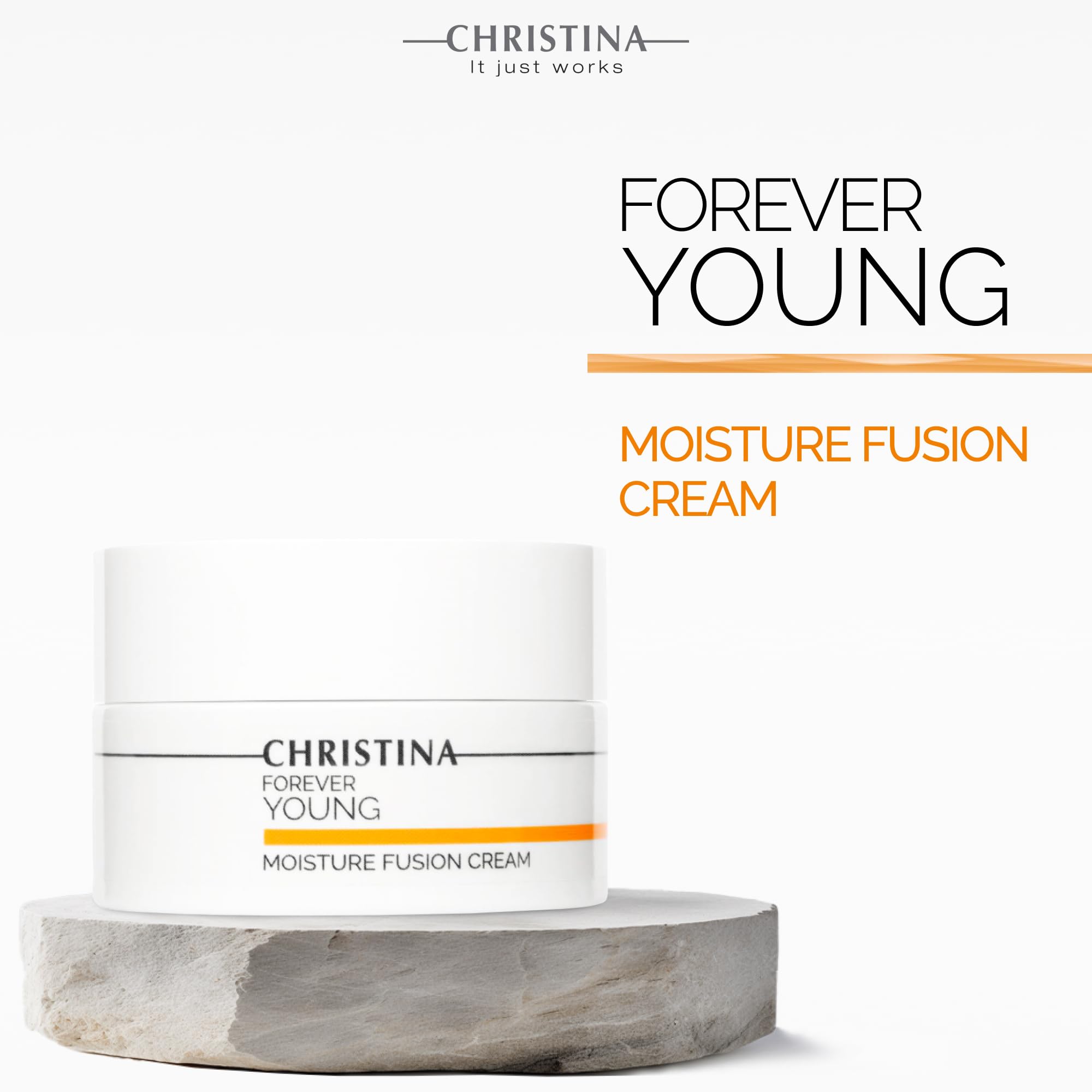 Forever Young Moisture Fusion Face Cream with Hyaluronic Acid | Hydrating & Firming Anti-Aging Moisturizer for Women | 50ml | Day & Night Use for Glowing Skin