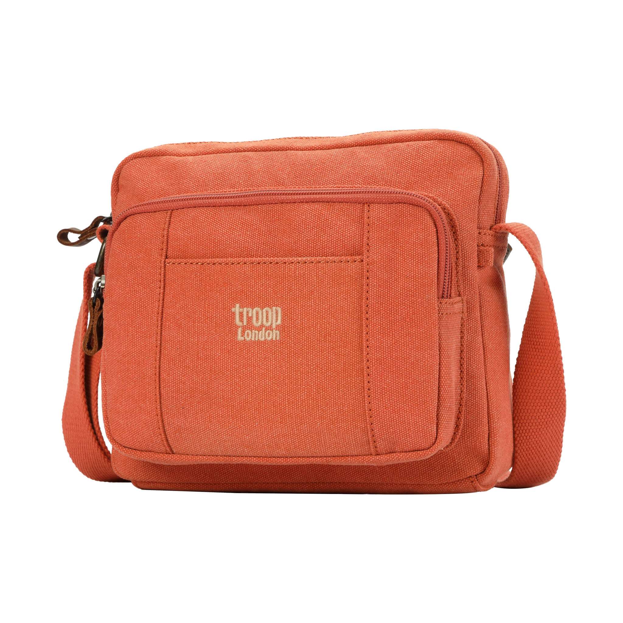 Troop London Classic Canvas Crossbody Bag for Women & Men - Stylish & Durable Shoulder Bag for Travel, Work & Everyday Use