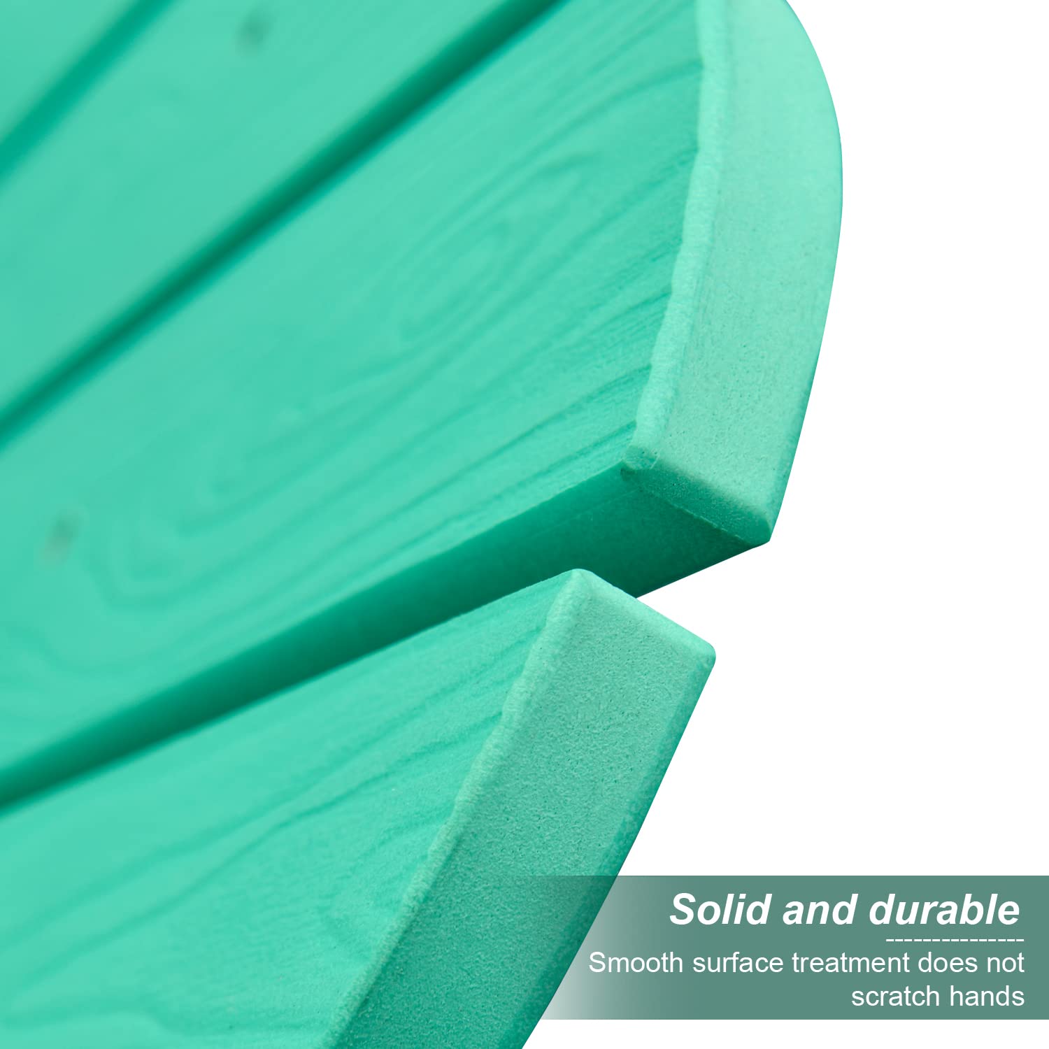 Classic Weather-Resistant Adirondack Rocking Chair for Patio, Deck, Garden & Backyard - Durable Outdoor Furniture with Real Wood Look - Perfect for Relaxing on Porch, Poolside or Lawn (Green, 1 Chair)