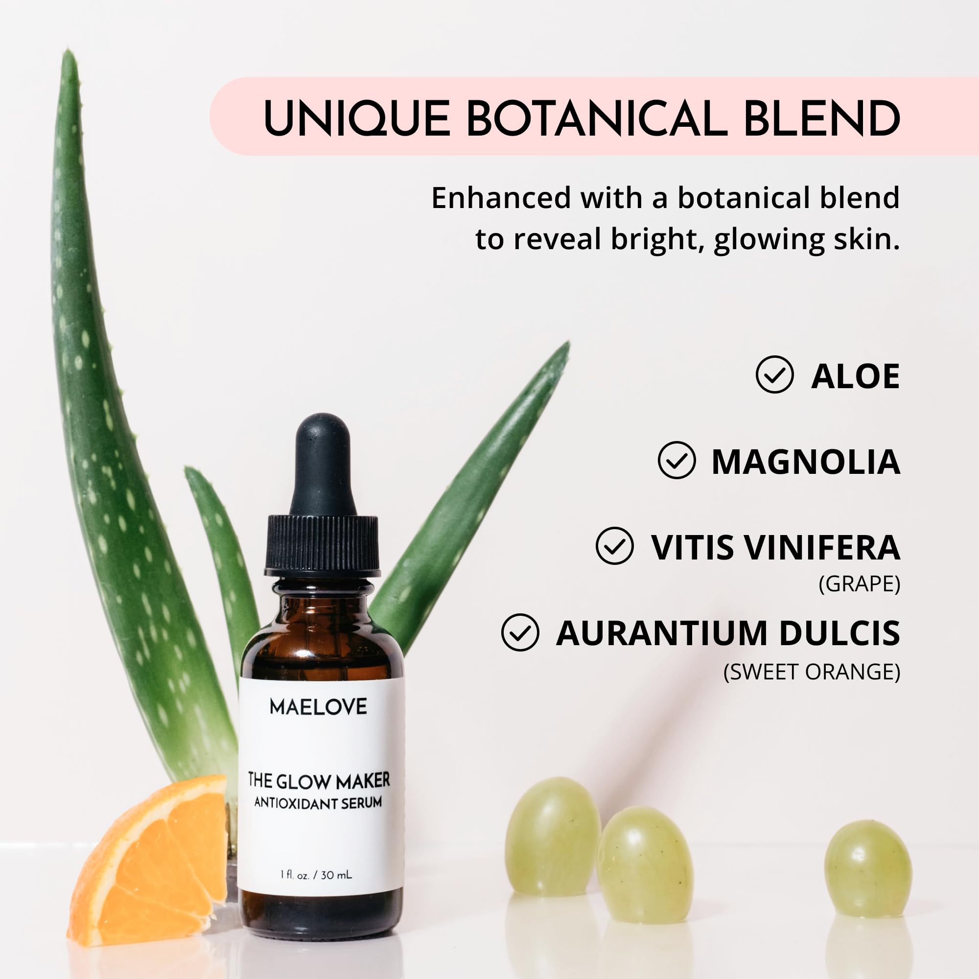 MAELOVE Vitamin C Serum & Moisturizer Set - Glow Maker with 15% Vitamin C, E, Ferulic & Hyaluronic Acid (1 fl oz) + Plush Cream with Squalane & Hyaluronic Acid (2 fl oz) - Brightening, Hydrating Skincare Duo for Face - Vegan, Unscented - Perfect for Morning & Night Routine, Anti-Aging & Dry Skin Care