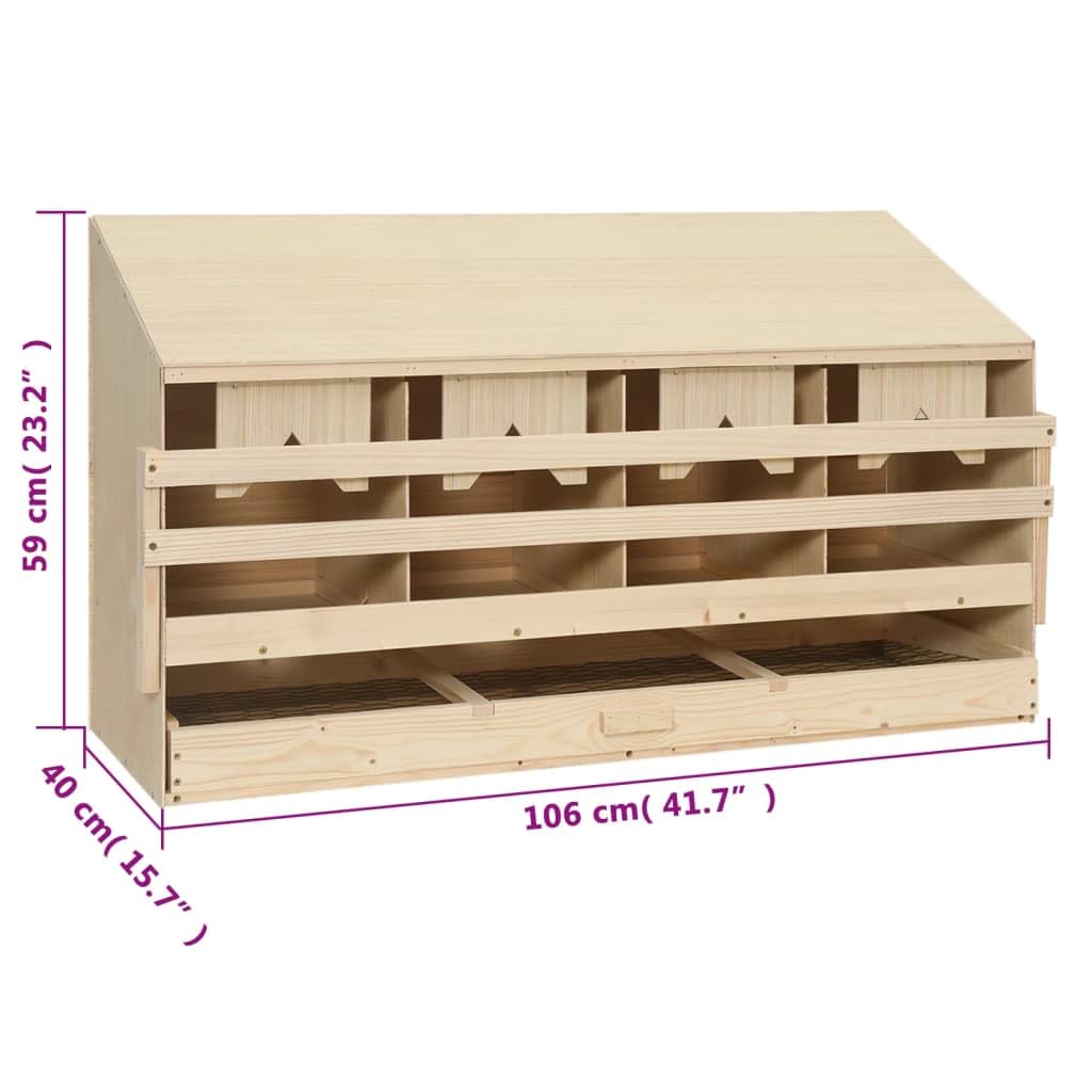 4 Compartment Chicken Laying Nest Box - 41.7