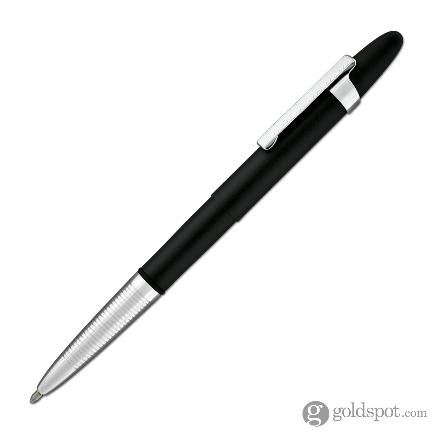 Fisher Space Pen Bullet Ballpoint Pen - Chrome & Matte Black - Compact, Refillable, Pressurized Ink for Writing in Any Condition - Perfect for Outdoor, Travel, and Everyday Carry (EDC)