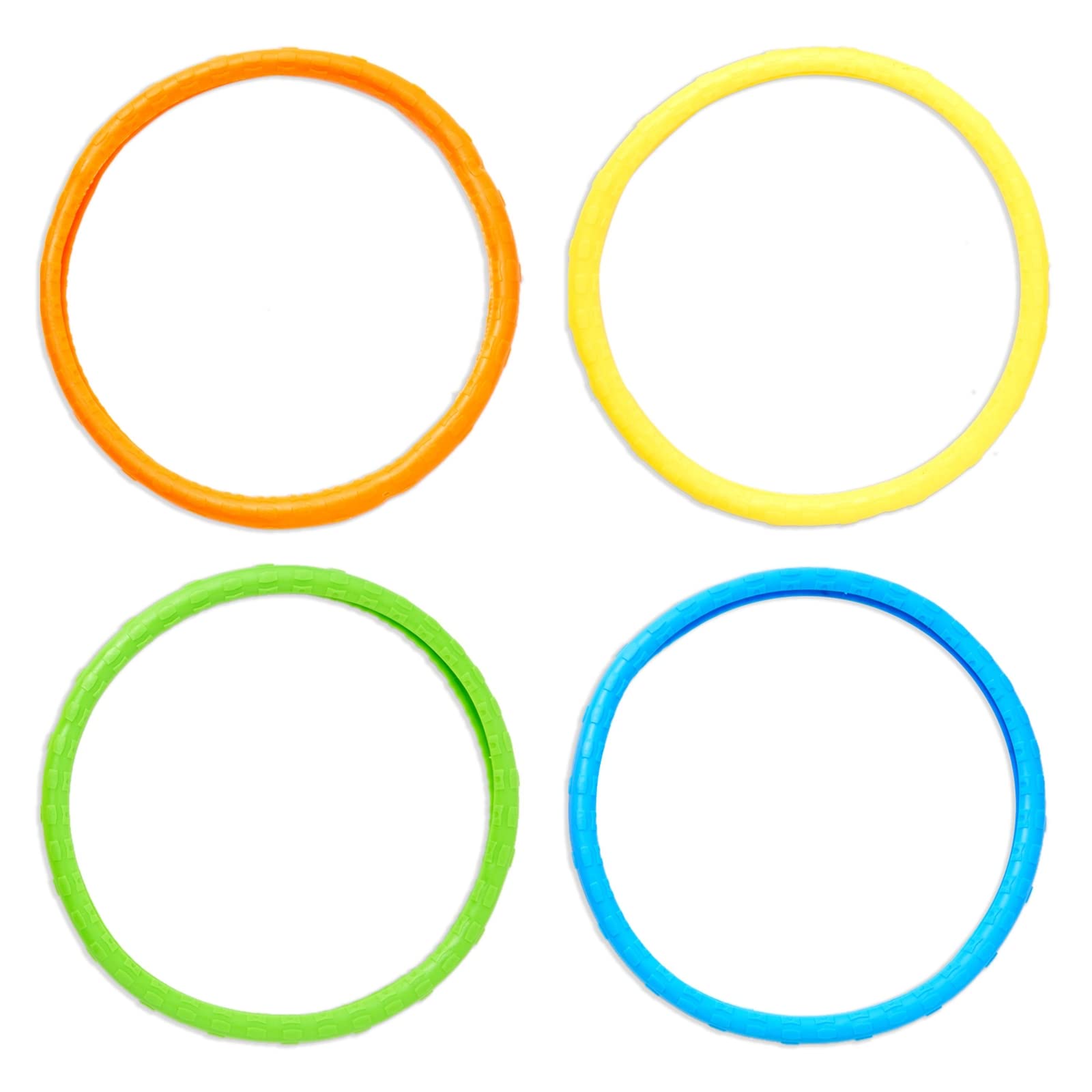BLUE PANDA 12 Pack Colorful Pool Dive Rings for Kids - 6 Inch Underwater Swimming Toys, Sinking Pool Games for Summer Fun - Perfect for Pool Parties, Swimming Lessons & Backyard Water Play