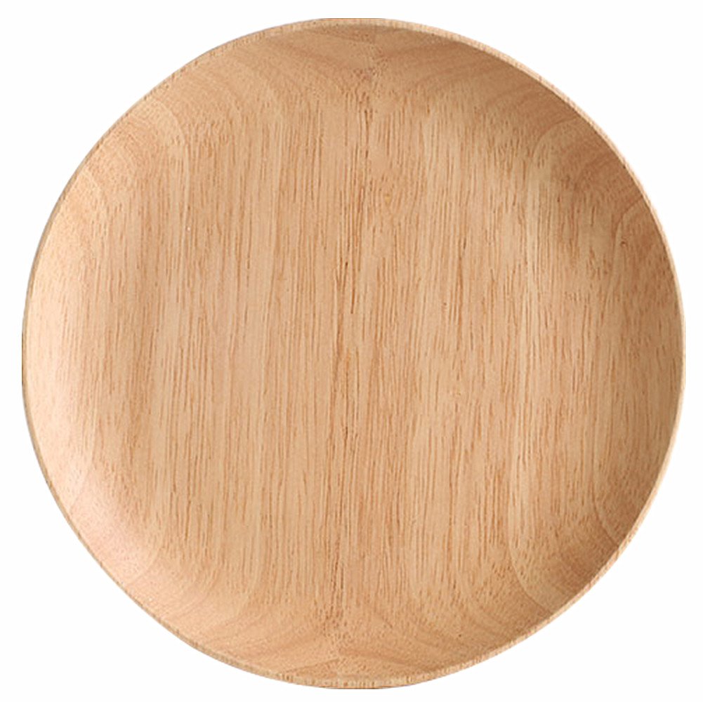 Premium Natural Oak Wood Round Plates Set of 2 - Handcrafted Wooden Serving Trays for Charcuterie, Cheese, Desserts - Perfect for Dinner Parties, Weddings & Home Decor
