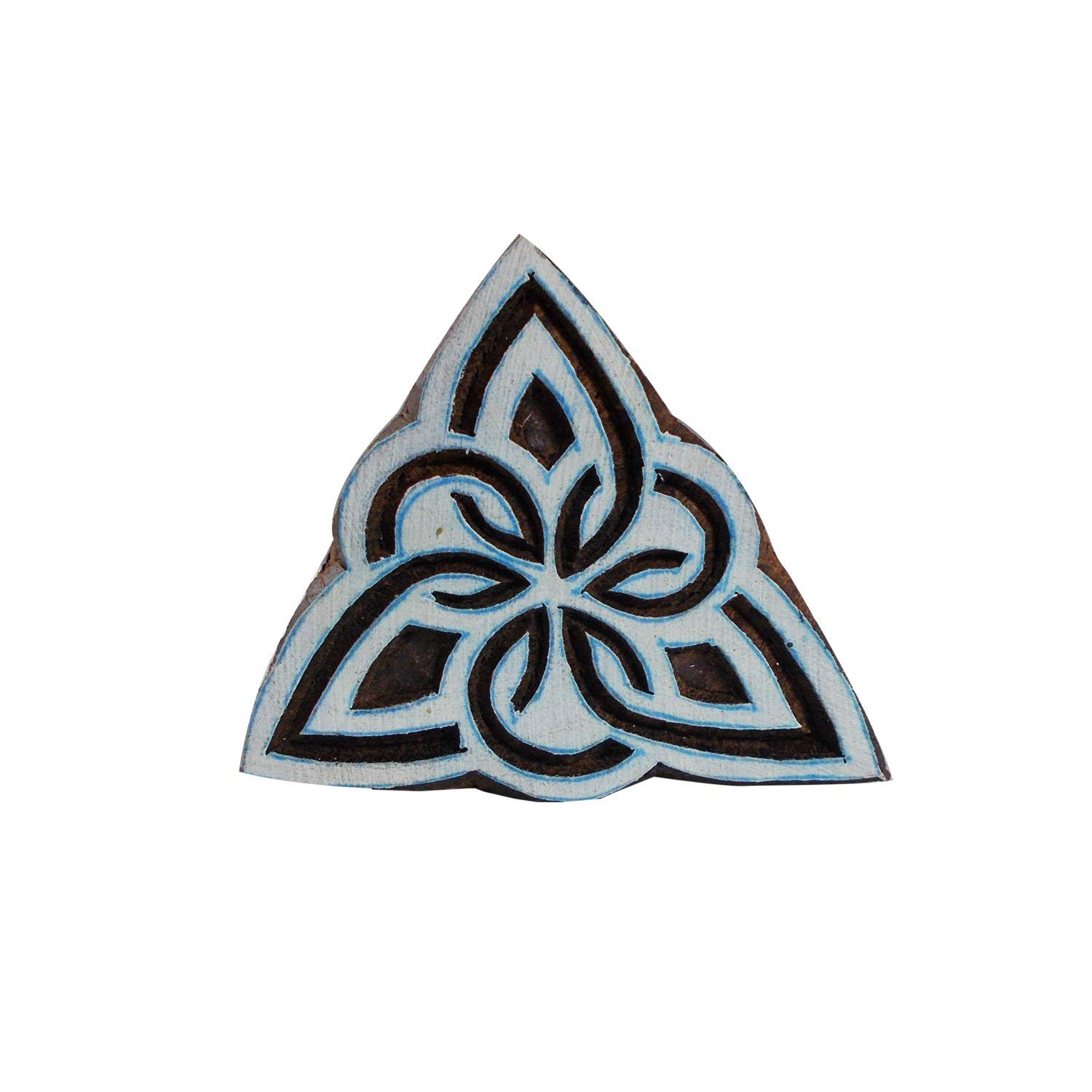 Triangle Wooden Stamp for Scrapbooking, Fabric Printing, Tattoo Stencils & Clay Crafts - Handmade Design #2 - Perfect for DIY Projects, Card Making & Home Decor