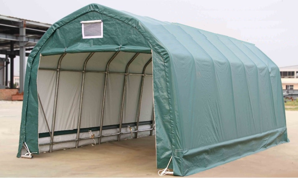 12x20x10 FT All-Weather Fabric Storage Garage - Heavy-Duty Car Shelter for Outdoor Vehicle Protection | Perfect for Cars, Trucks, Boats & RV Storage | SKU: S122010PE