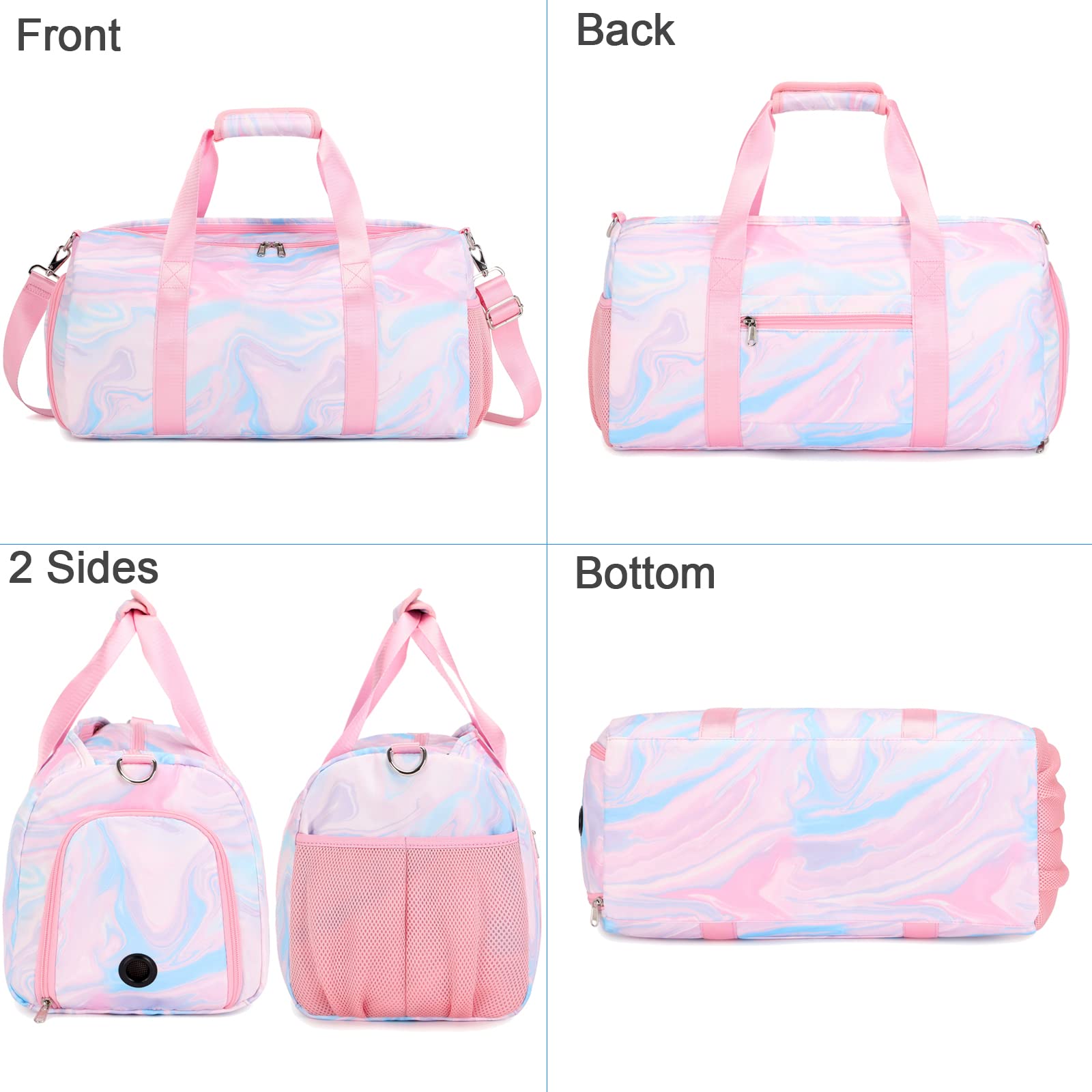 Waterproof Travel Duffle Bag for Women - Lightweight Gym Bag with Shoe Compartment for Sports, Dance, Yoga & Weekend Getaways - Perfect Carry-On Overnight Bag for Fitness, Travel & Workout Essentials