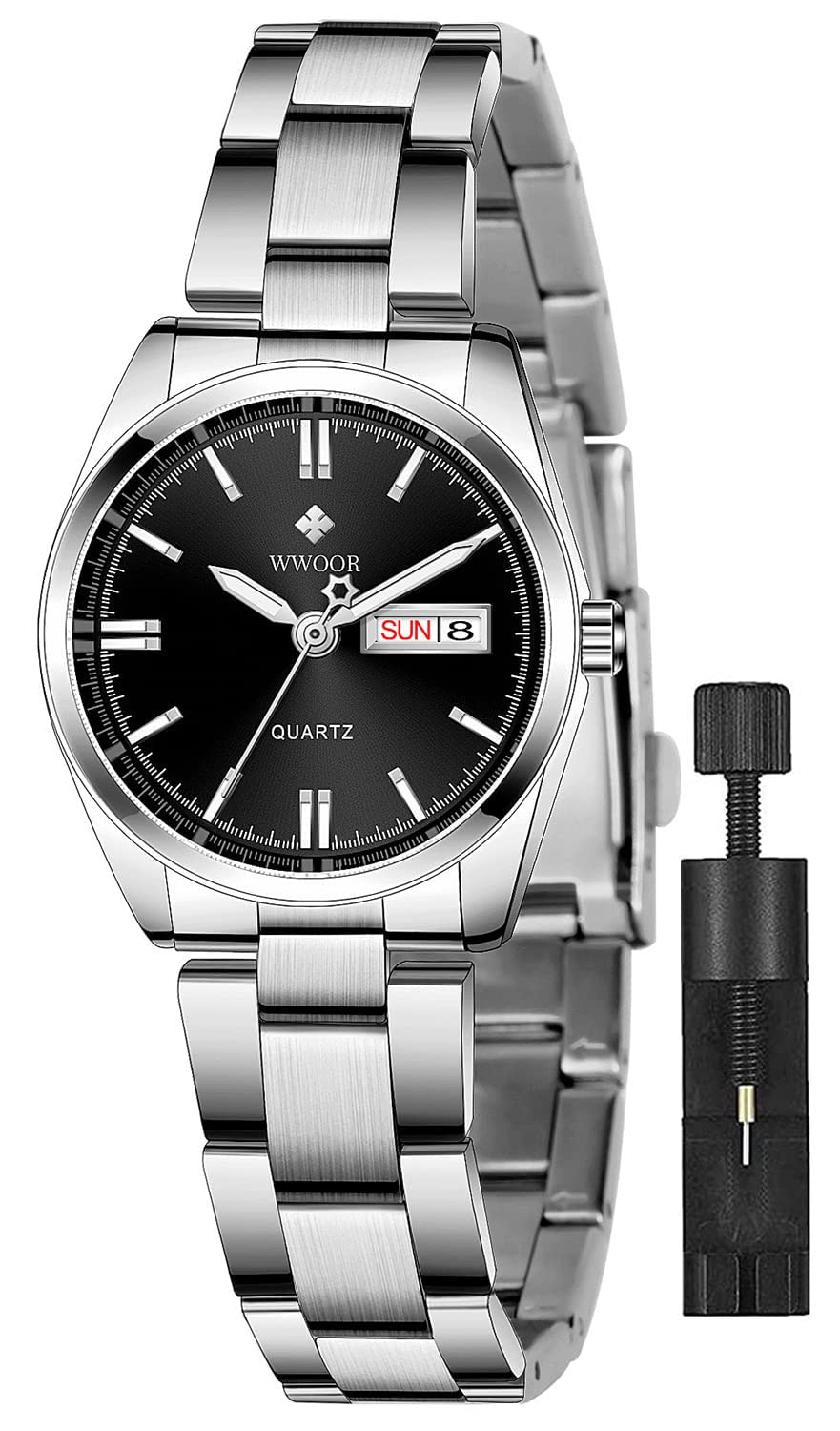 Gosasa Women's Classic Stainless Steel Mesh Bracelet Watch - Minimalist Slim Analog Quartz Watch for Women, Waterproof Casual Dress Watch - Perfect for Office, Party & Everyday Wear