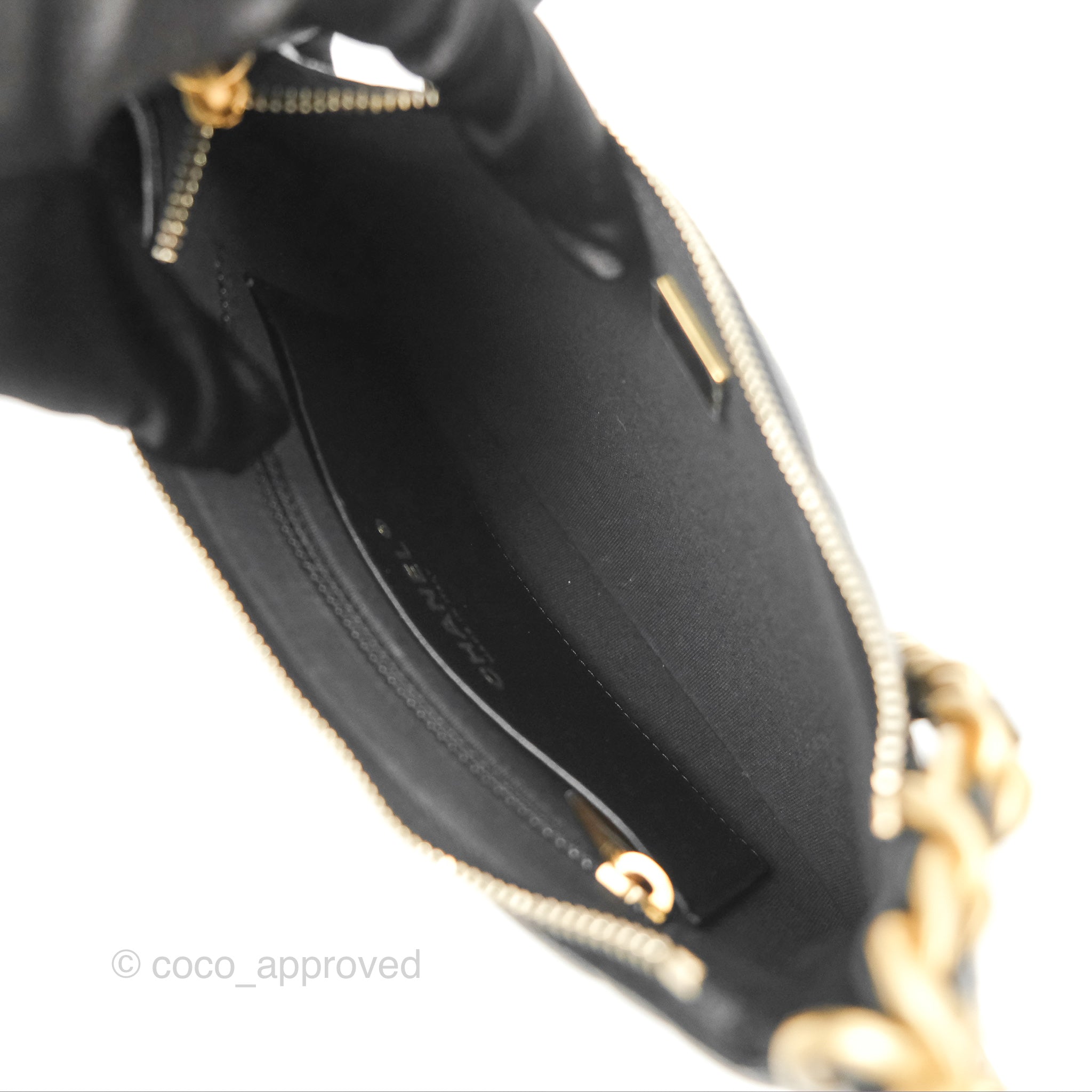 Chanel Chain Around Hobo Bag Black Lambskin Leather with Aged Gold Hardware 23B - Luxury Shoulder Bag for Women, Perfect for Evening Parties & Date Nights