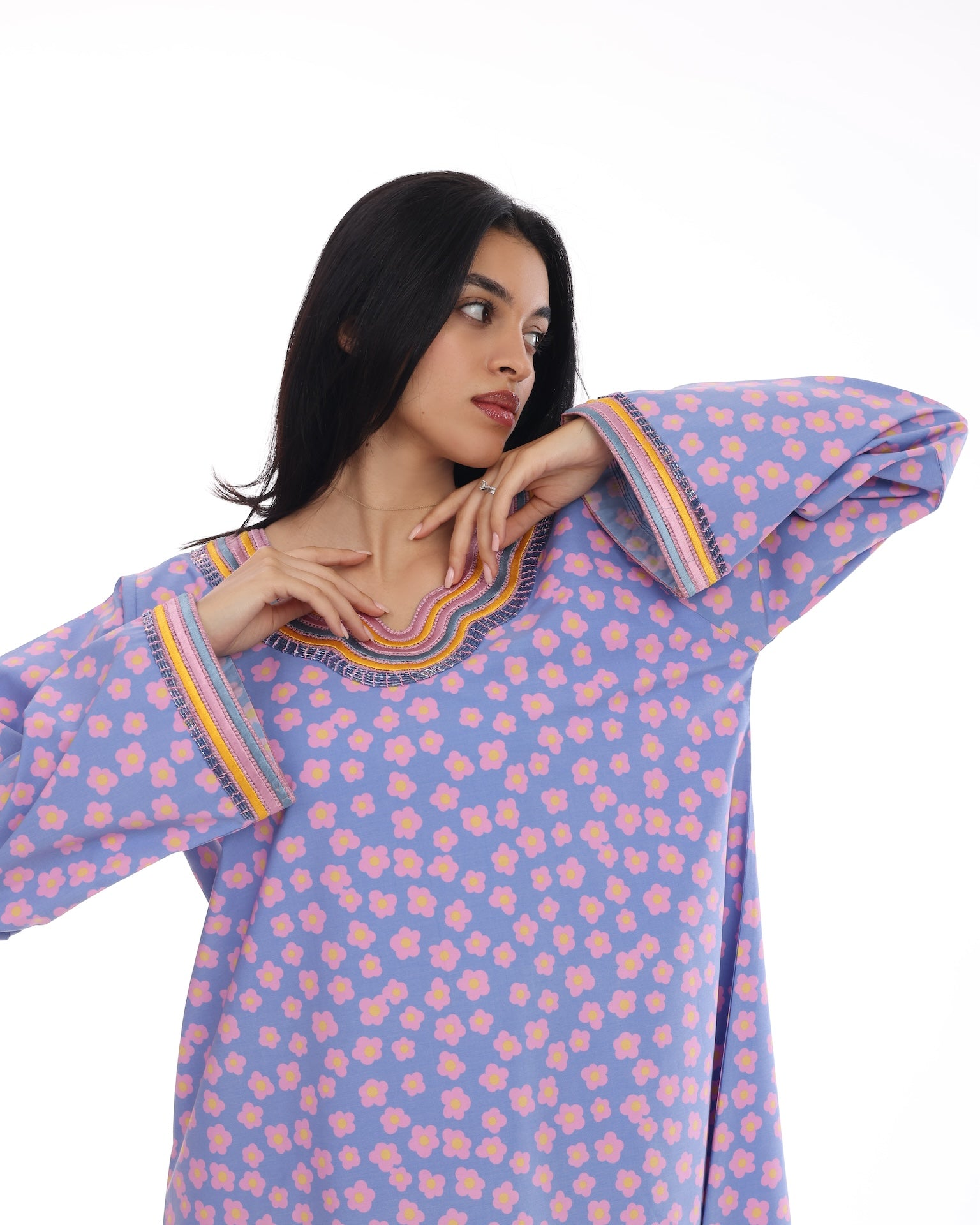 Salma Jalabeya Women's Elegant Long Dress - Perfect for Weddings, Parties & Special Occasions | Boho Chic & Comfortable