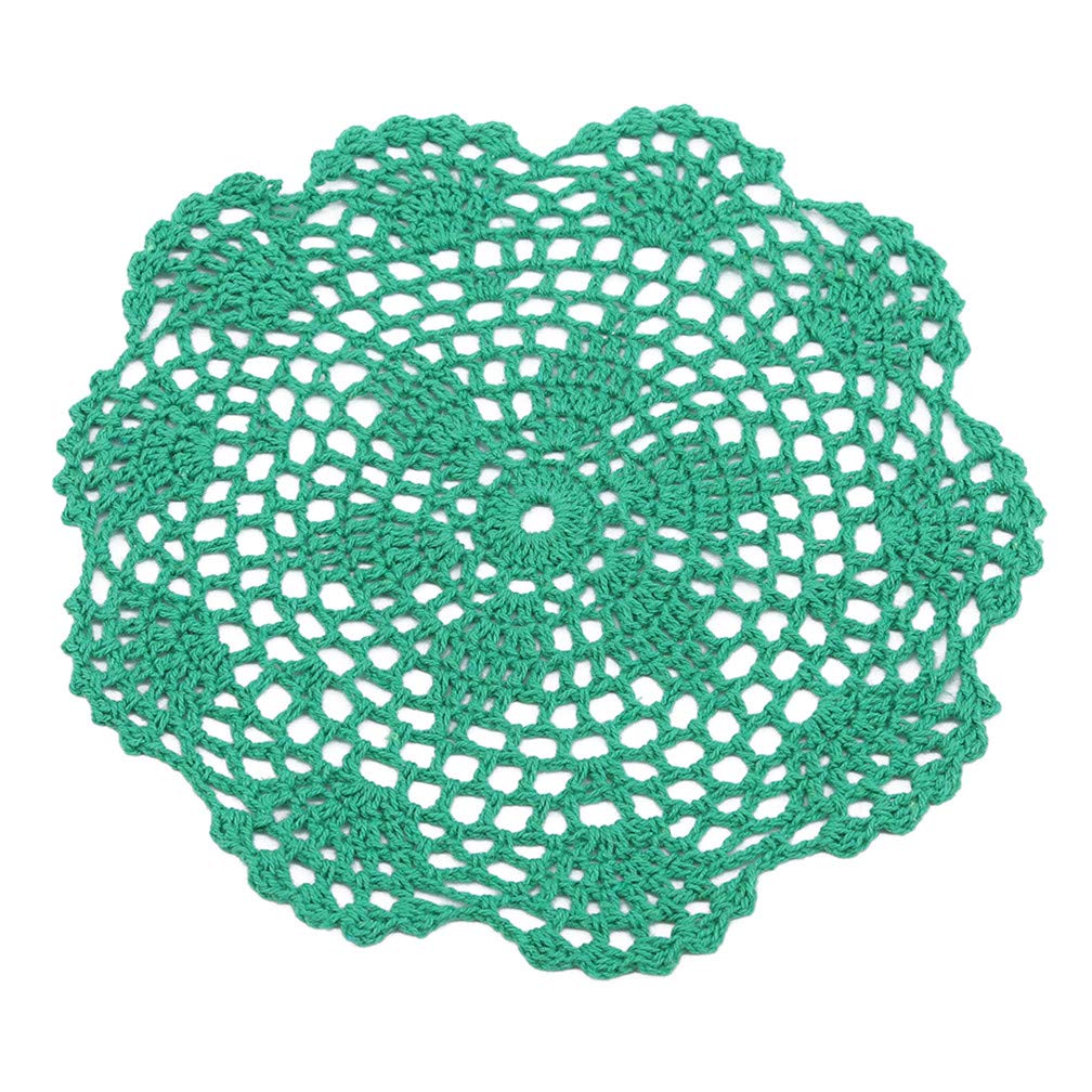 Handmade Oval Crochet Cotton Lace Coasters Set of 6 - Elegant Table Placemats for Home, Kitchen, Sofa Decor - Perfect for Coffee Cups, Mugs, and Drinkware Protection - Ideal for Tea Parties, Dining Tables, and Gift Giving