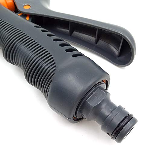 2-Pattern Garden Hose Nozzle Sprayer - Heavy Duty Water Gun for Car Washing, Lawn Watering & Garden Sprinkling | Perfect for Outdoor Cleaning, Plant Care & Vehicle Maintenance