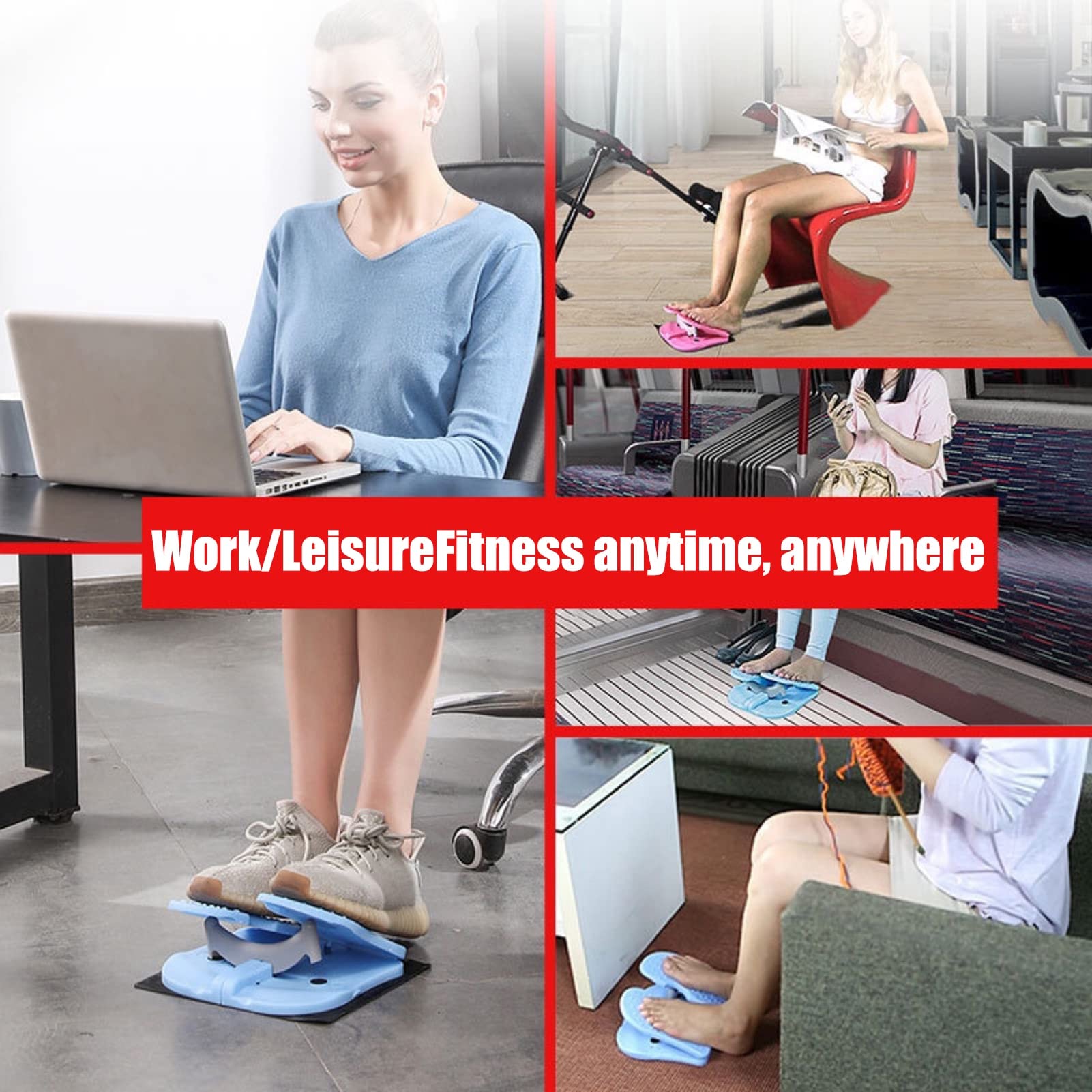Mini Stepper for Exercise - Portable Stair Stepper Machine for Home, Office & Desk Workouts - Indoor Fitness Equipment for Leg & Cardio Training - Perfect for Small Spaces & Work from Home (Pink)