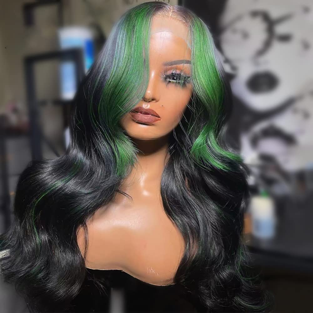 13x4 Lace Front Wigs with Baby Hair - 100% Peruvian Human Hair, Remy Hair 4x4 Closure Wig for Women, Silk Top Lace Frontal Wig with Black Roots (8 Inch, 180 Density) - Perfect for Daily Wear, Parties & Special Occasions