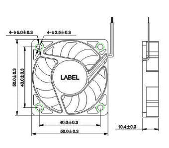 High Speed 50x50x10mm Ball Bearing 3 Pin Fan - R125010BH - Perfect for PC Cooling, Electronics & DIY Projects