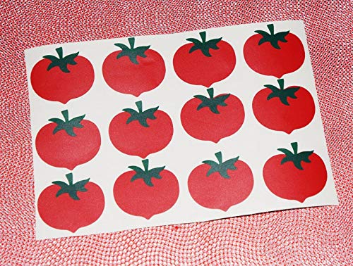 25 Tomato Stickers for Kitchen & DIY Gardening - Vegetable Decals